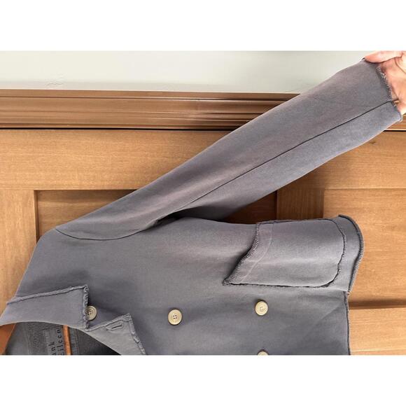 Frank & Eileen Mini Belfast Crop Knit Peacoat In Elephant Women’s size Medium - Picture 3 of 15